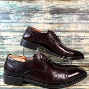Dahlin By Eberstal Oxfords Mens Size 13 Brown Leather Plain Cap Toe Dress Shoes